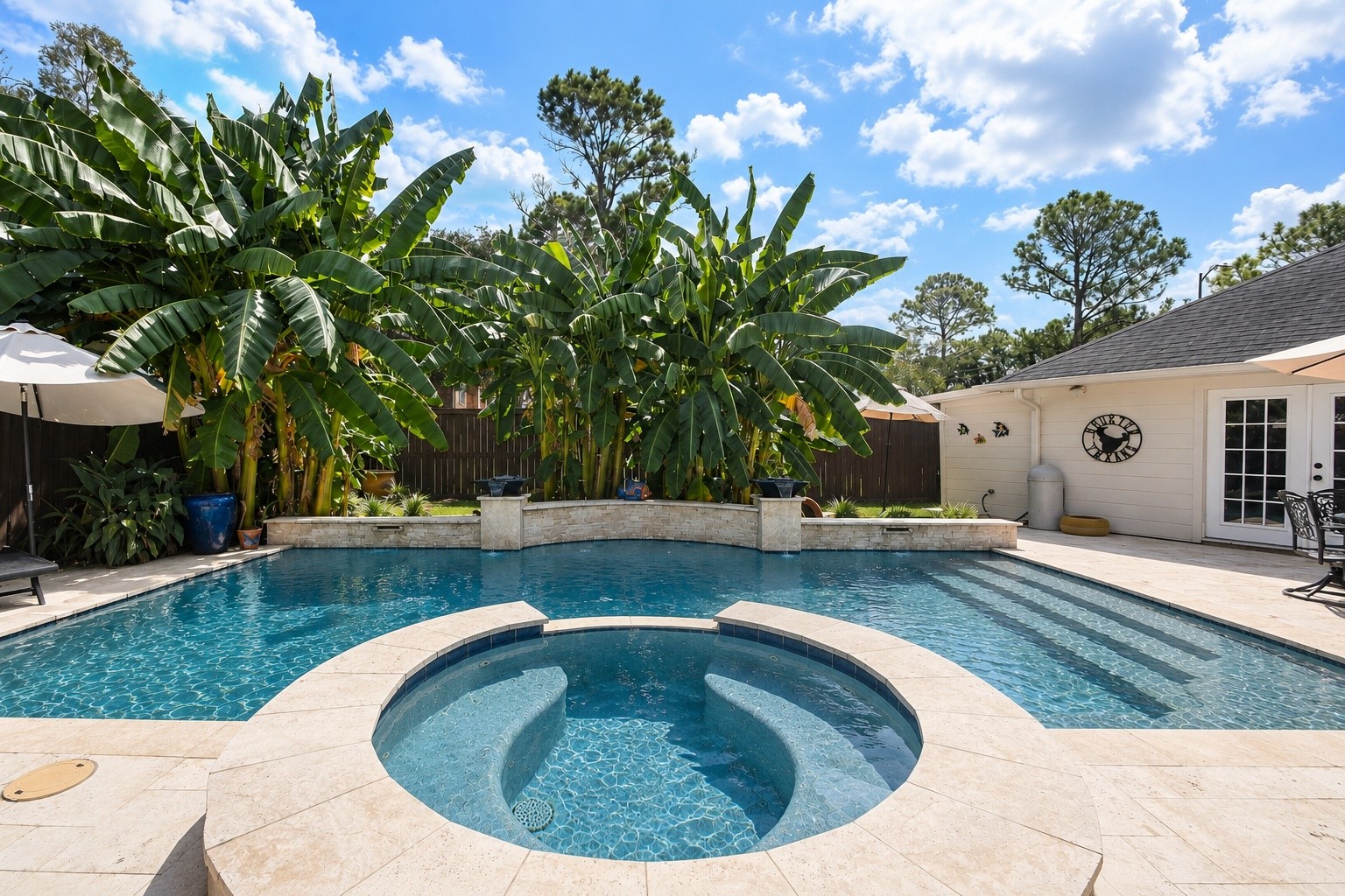 3106 Dulaney Road Houston, TX 77084 - Photo 3 of 33 Stunning pool with spa, waterfall wall.