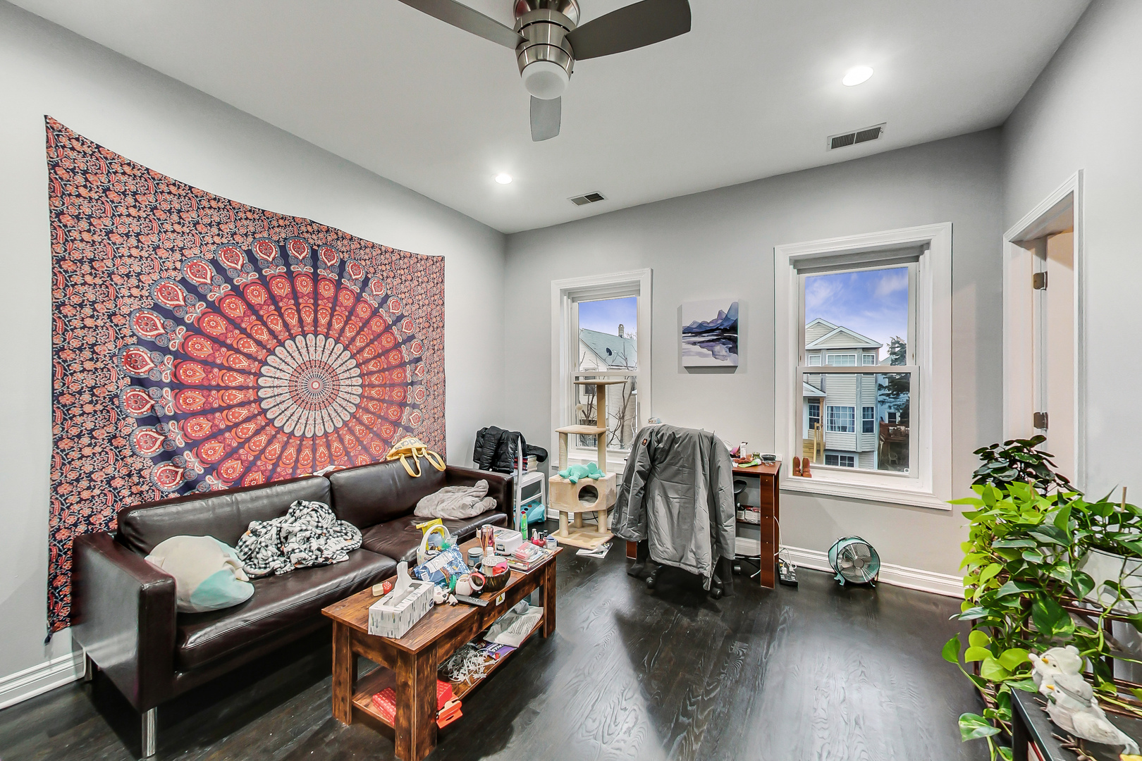 2338 West 18th Place Chicago, IL 60608 - Photo 36 of 63 a living room with furniture and a large window