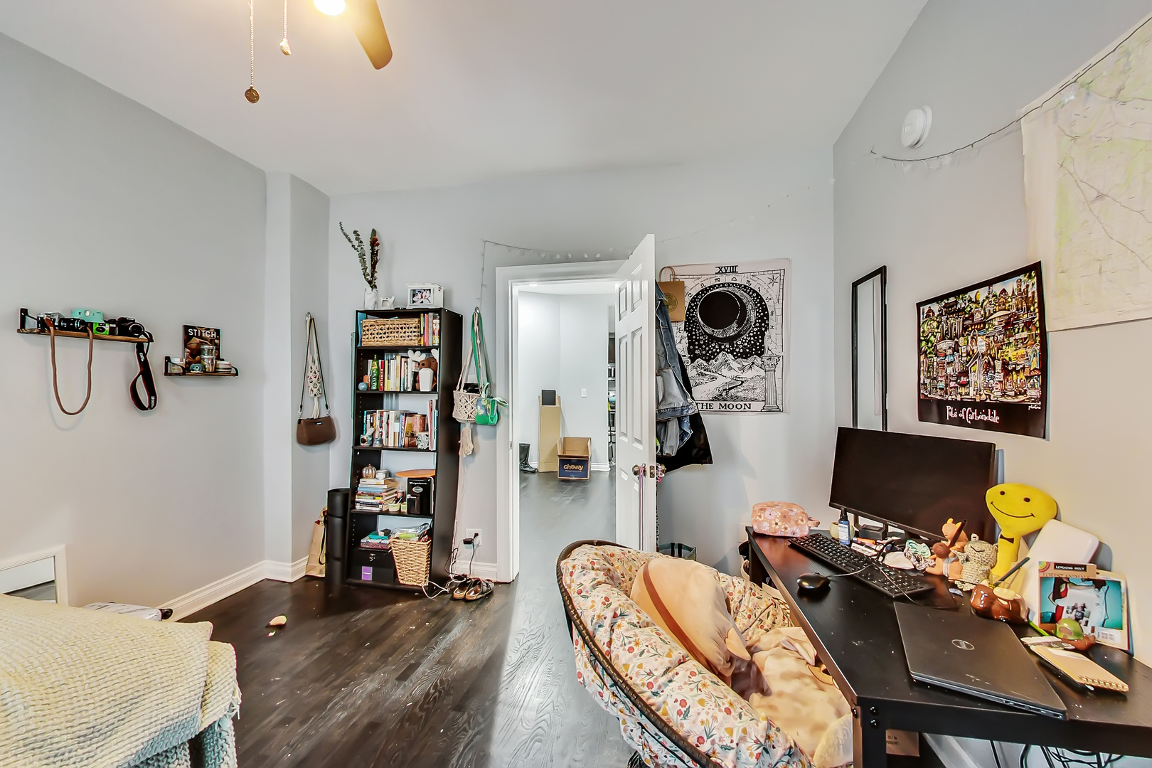 2338 West 18th Place Chicago, IL 60608 - Photo 47 of 63 a living room with furniture and wooden floor