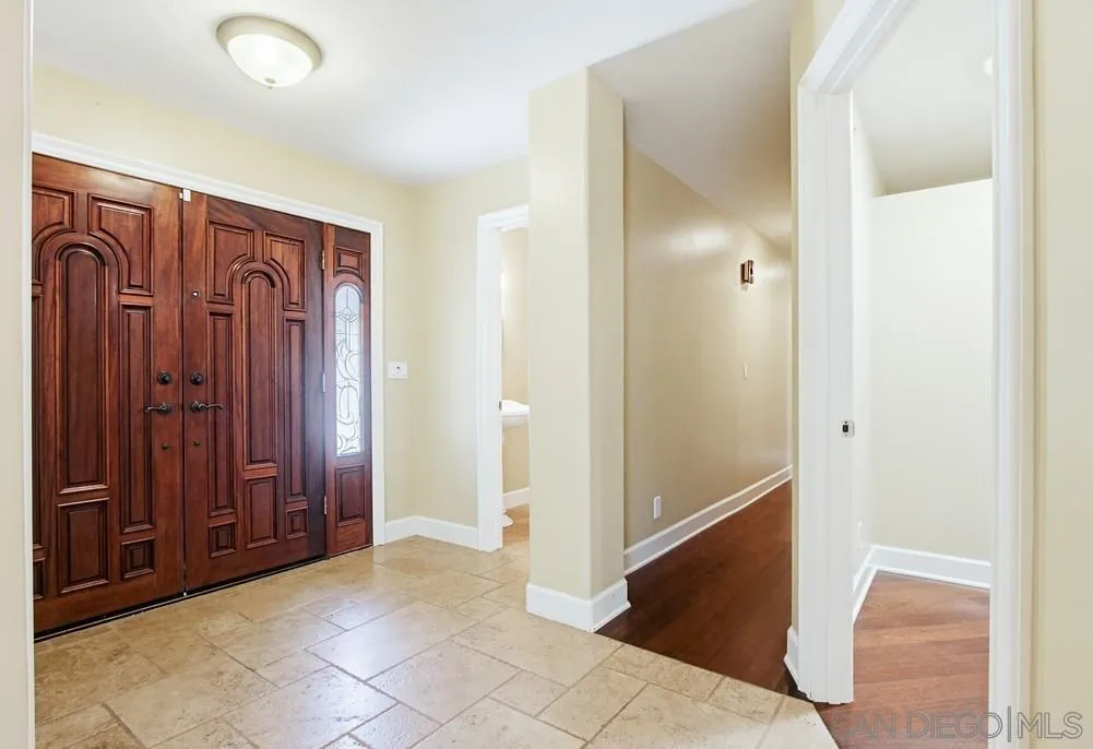 12858 Stone Canyon Road Poway, CA 92064 - Photo 7 of 57 a view of a hallway with an entryway door