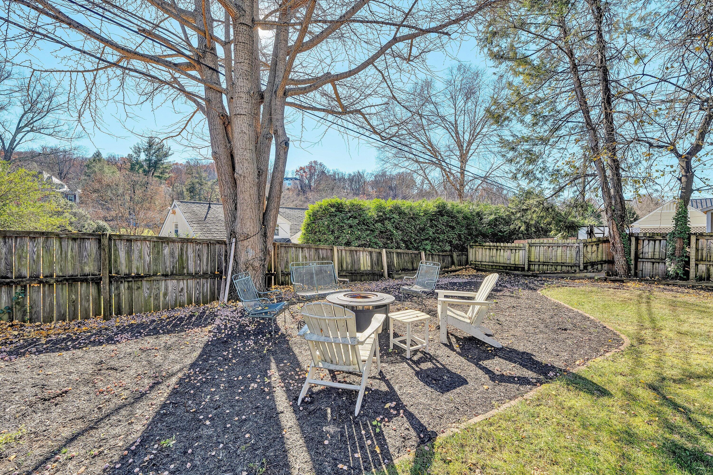 3232 Allendale Street Southwest Roanoke, VA 24014 - Photo 42 of 48 a view of a patio with table and chairs and wooden fence