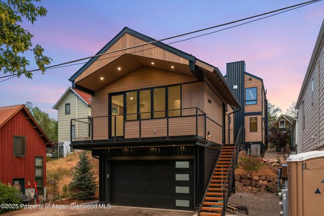 a front view of a house with a front door