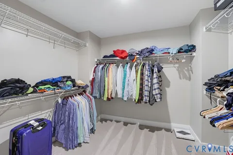 a view of a closet area