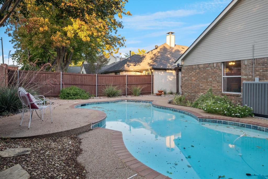 1401 Exeter Drive Plano, TX 75093 - Photo 18 of 19 View of swimming pool featuring a patio and a fenced backyard