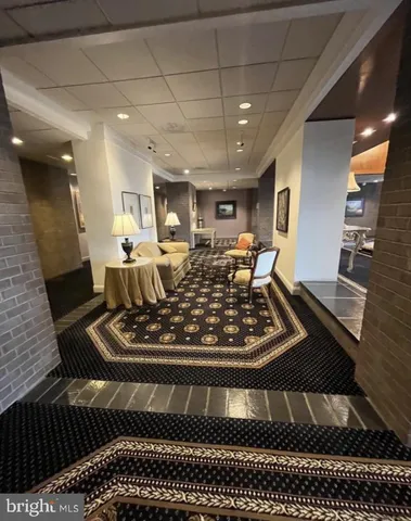 a living room with a couch and a coffee table