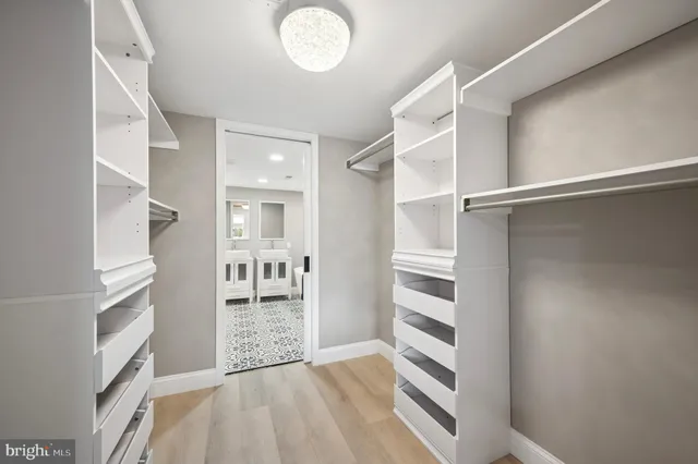 a view of a kitchen with an empty space