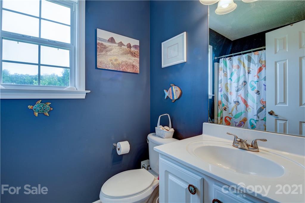 127 Yadkin Road Fletcher, NC 28732 - Photo 18 of 25 a bathroom with a sink mirror vanity and toilet