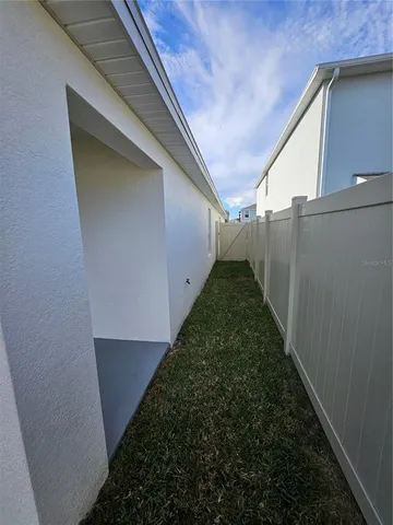 a backyard of a house