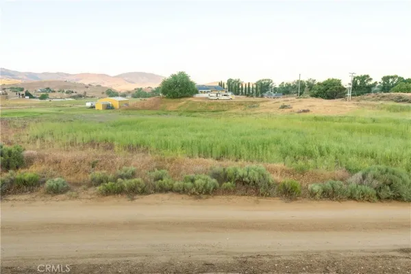 a view of a field with an ocean