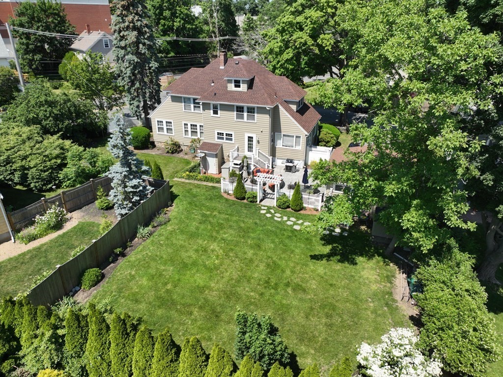 1 Auburndale Road Marblehead, MA 01945 - Photo 2 of 29 a aerial view of a house with a yard and potted plants
