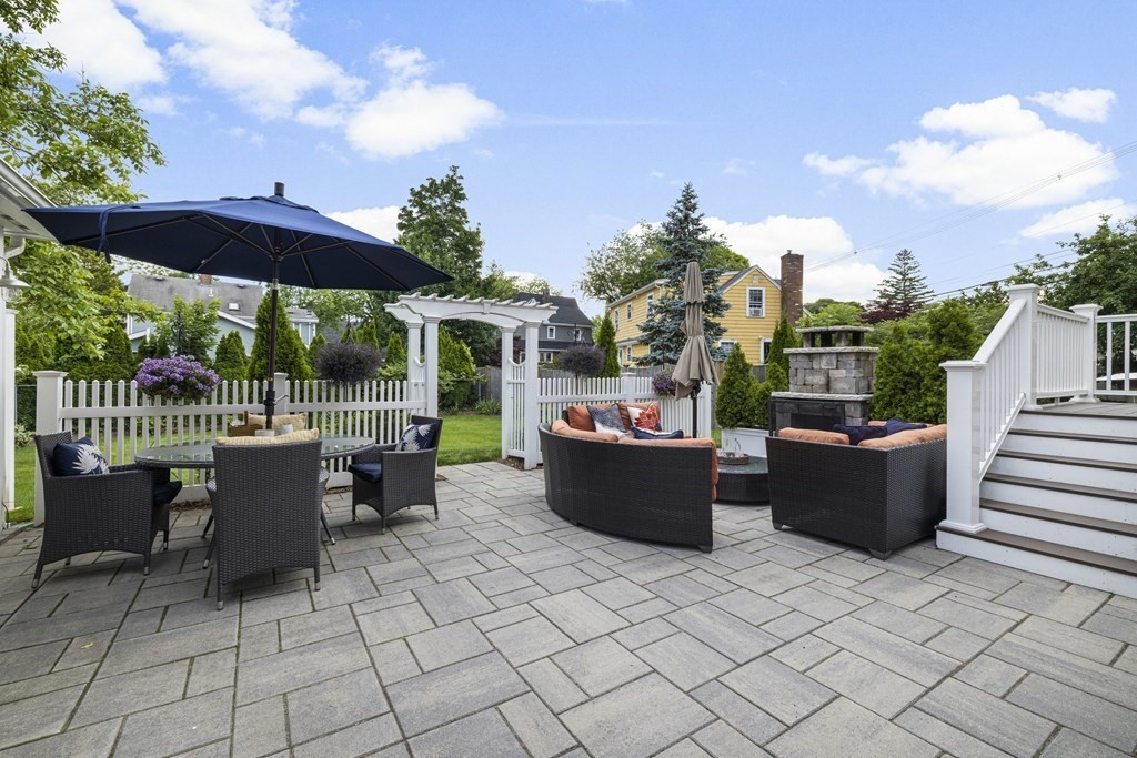 1 Auburndale Road Marblehead, MA 01945 - Photo 23 of 29 a view of a patio with couches and potted plants
