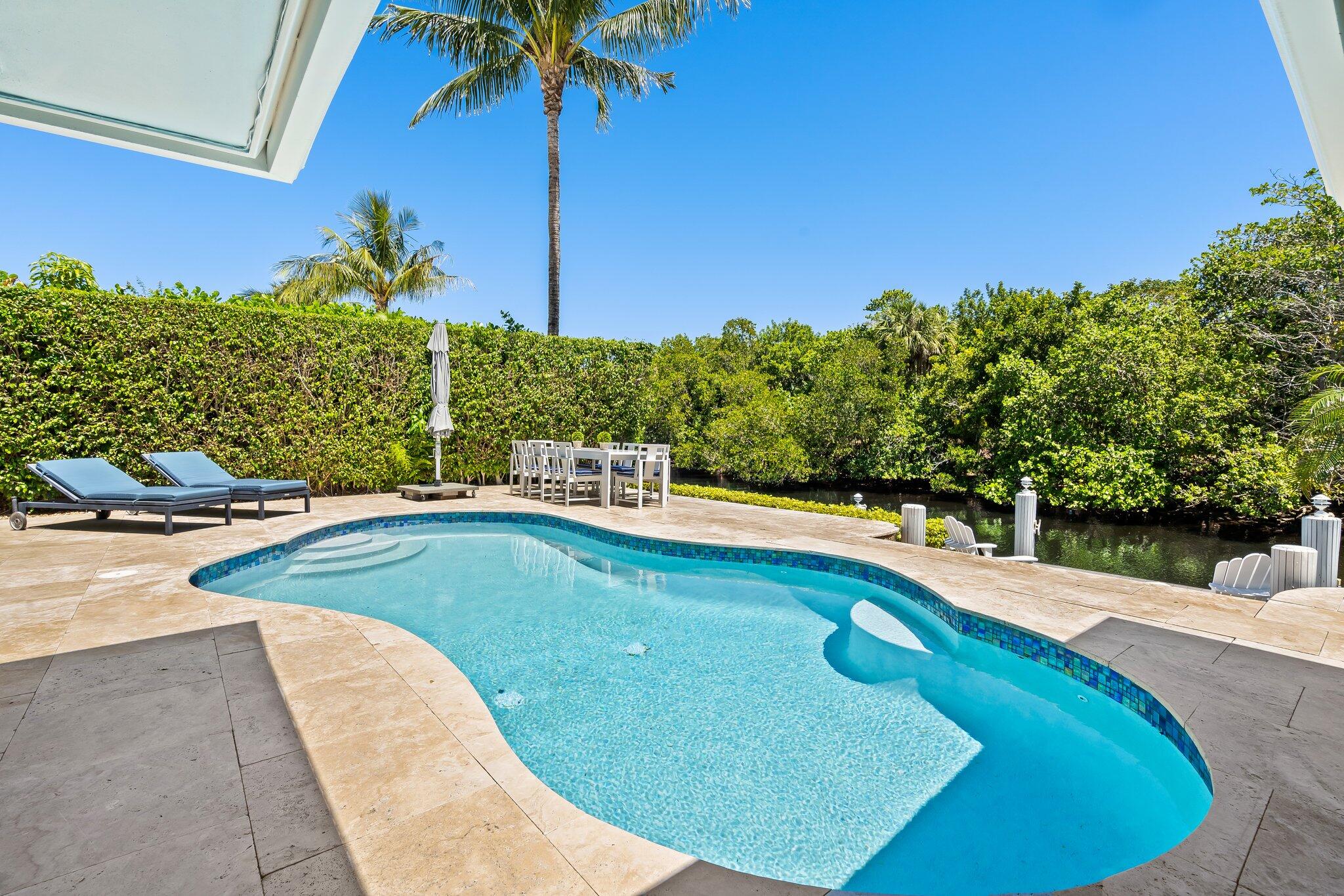 1090 Cypress Way Boca Raton, FL 33486 - Photo 35 of 40 a view of a swimming pool with a yard
