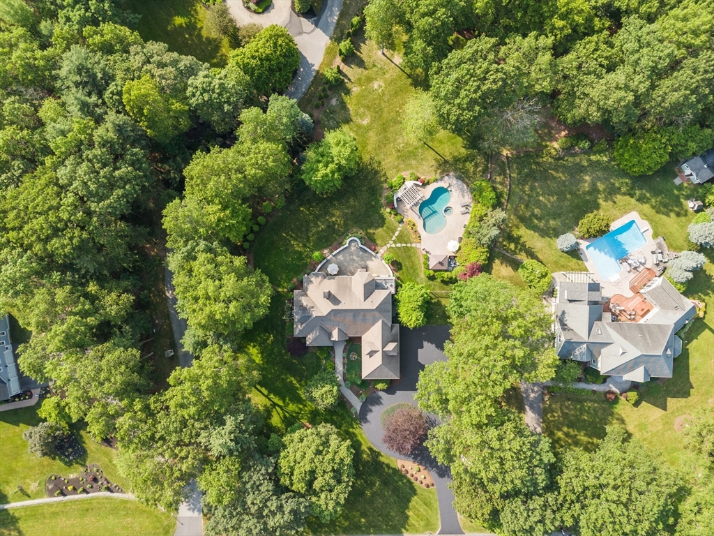 98 Fox Run Road Bolton, MA 01740 - Photo 42 of 42 an aerial view of a house with a yard and garden