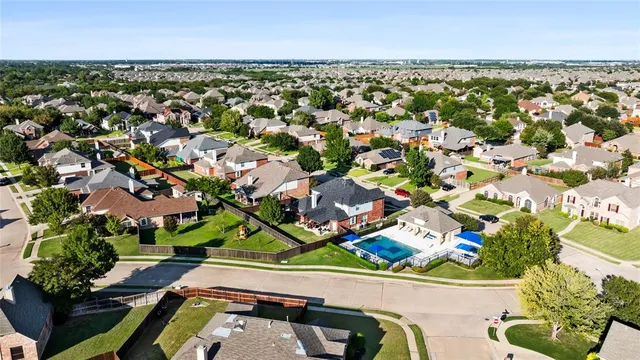 an aerial view of multiple house