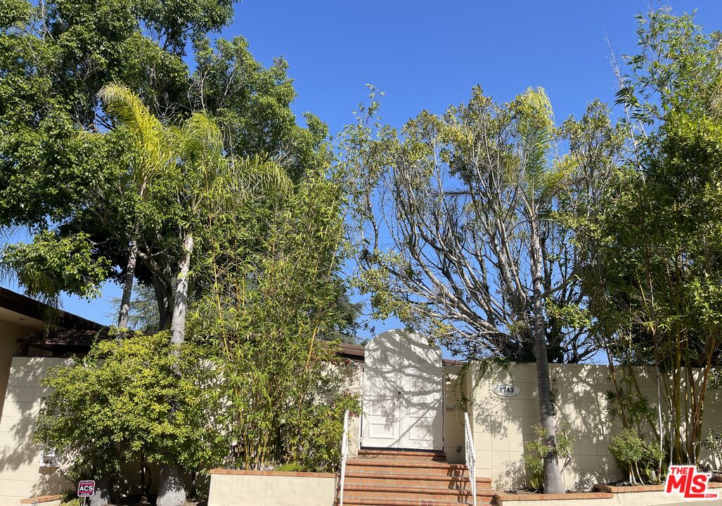 1743 Stone Canyon Road Los Angeles, CA 90077 - Photo 2 of 28 a view of a yard with plants and trees