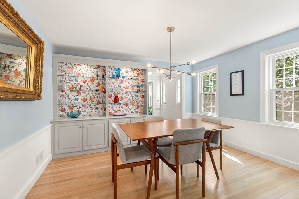 58 Old Coach Road Sudbury, MA 01776 - Photo 22 of 40 a view of a dining room with furniture window and outside view