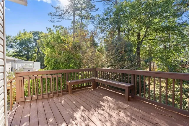 a view of deck with wooden floor and outdoor space