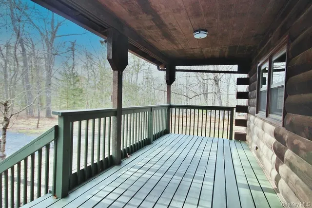 a view of deck with wooden floor