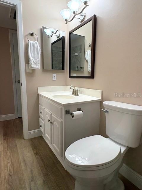 1005 Rickenbacker Drive Sun City Center, FL 33573 - Photo 23 of 57 a bathroom with a toilet a sink and mirror