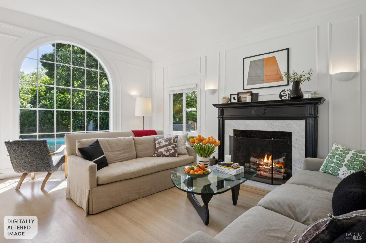 22 Clyde Avenue San Rafael, CA 94901 - Photo 3 of 66 a living room with furniture and a fireplace