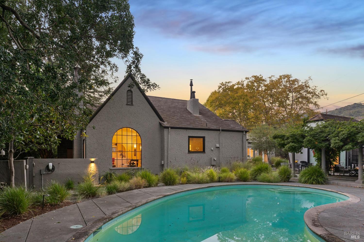 22 Clyde Avenue San Rafael, CA 94901 - Photo 63 of 66 a aerial view of a house with swimming pool and garden