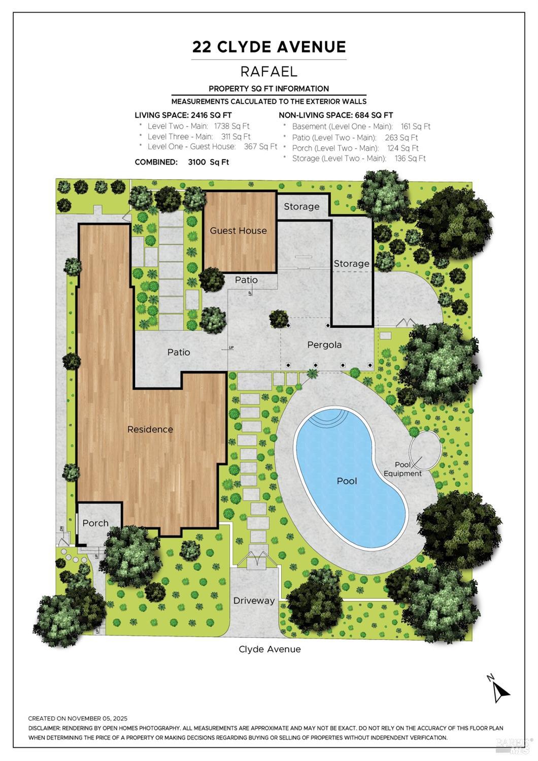 22 Clyde Avenue San Rafael, CA 94901 - Photo 66 of 66 a aerial view of a house with a yard and garage