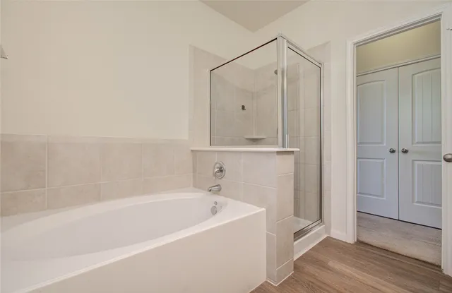 a close view of closet