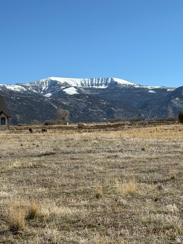 Mountain view with rural landscape