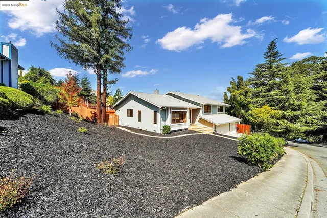 a house with trees in the background
