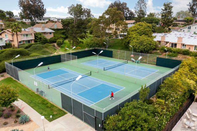 a view of a swimming pool and outdoor space