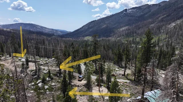 a view of swimming pool in a backyard