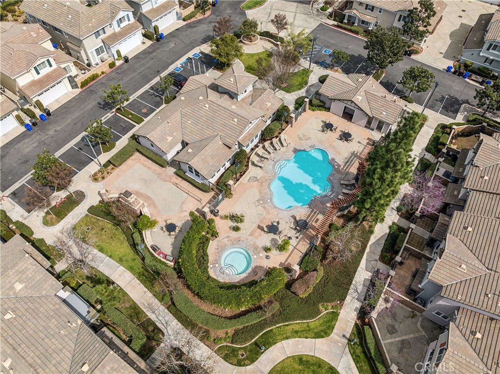 8048 Tulsa Place, Unit 105 Rancho Cucamonga, CA 91730 - Photo 40 of 45 an aerial view of a swimming pool