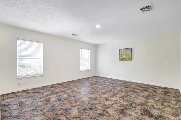 an empty room with a window