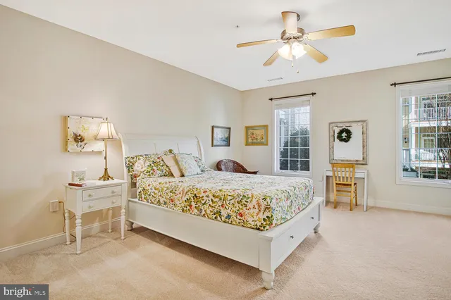 front view of a building with a yard