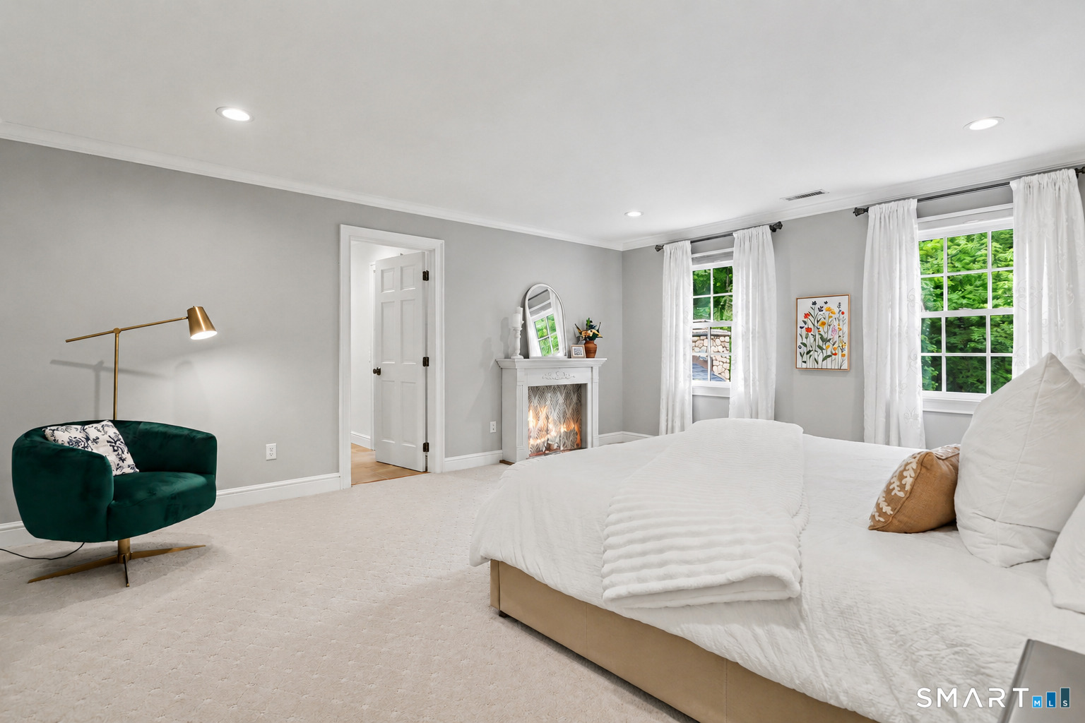 596 Silvermine Road New Canaan, CT 06840 - Photo 18 of 37 Elegant Primary Bedroom