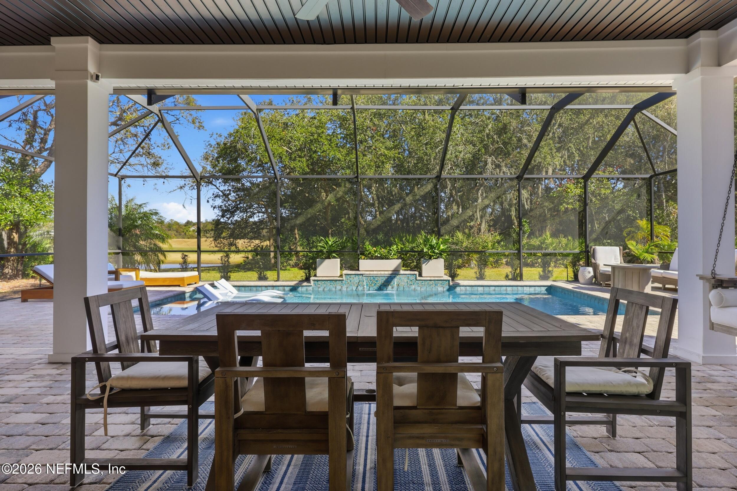 224 Vale Drive St. Augustine, FL 32095 - Photo 16 of 119 Covered Screened Lanai & Pool