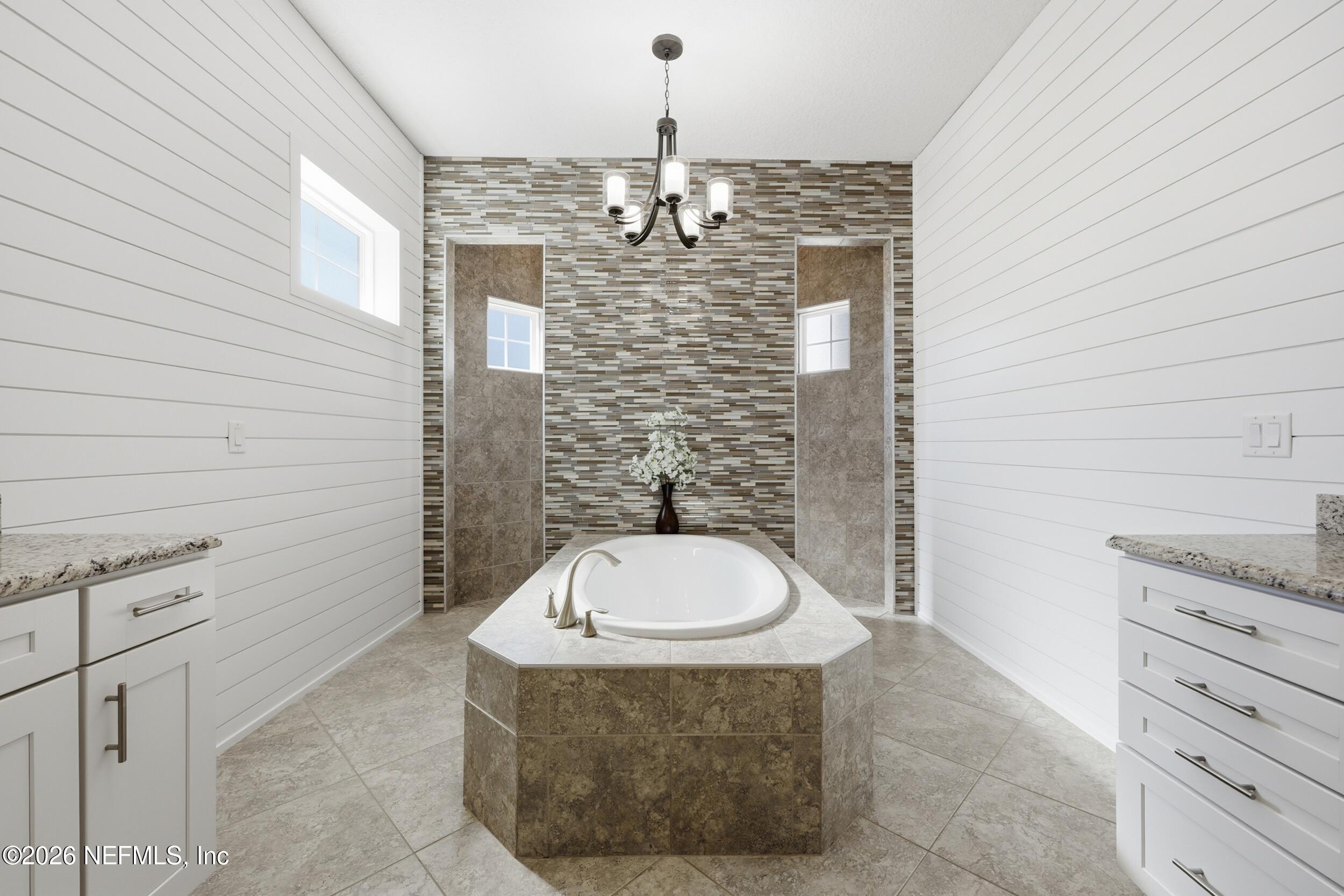 224 Vale Drive St. Augustine, FL 32095 - Photo 33 of 119 Primary Bath w Shiplap Accent Walls