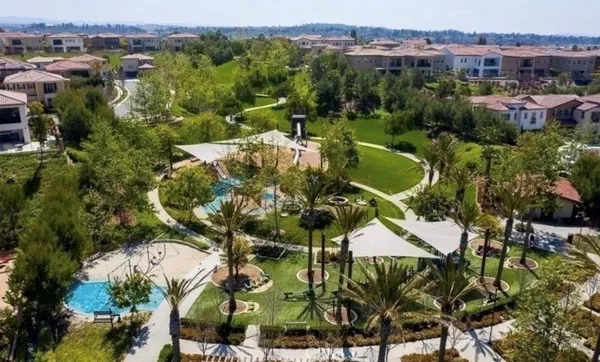 an aerial view of multiple house