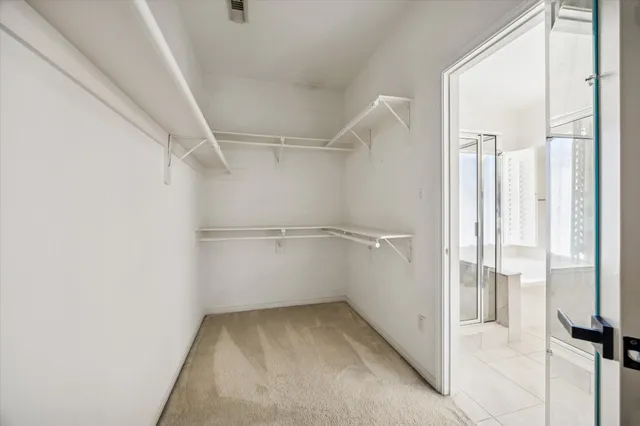 a view of a walk in closet