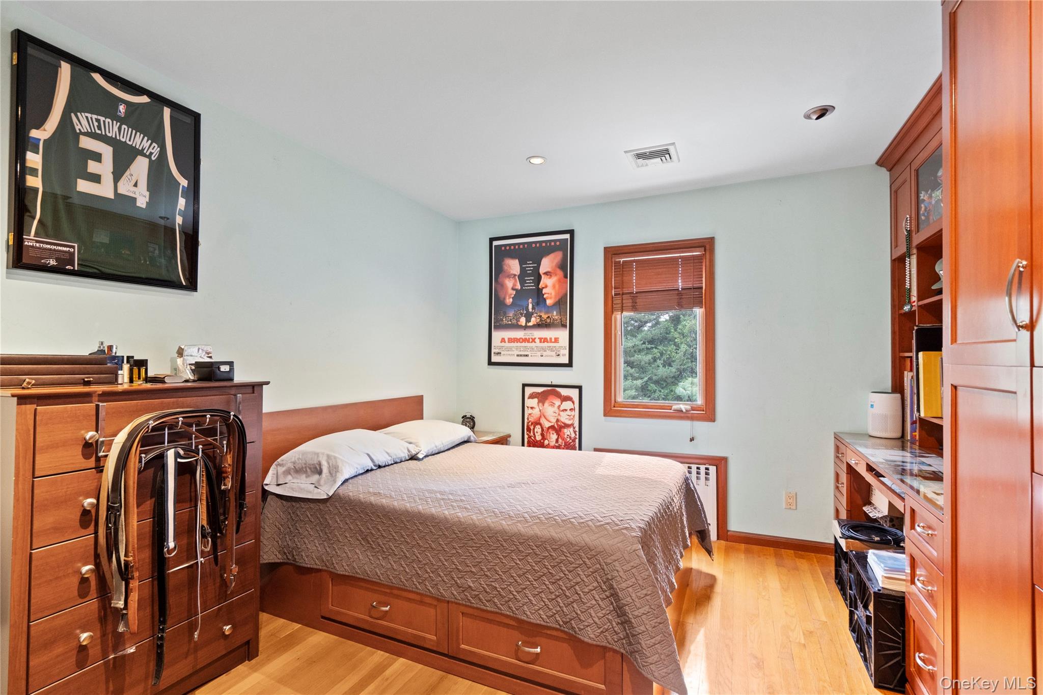 33 Shelter Hill Road Plainview, NY 11803 - Photo 19 of 34 Bedroom with light wood-style floors and recessed lighting