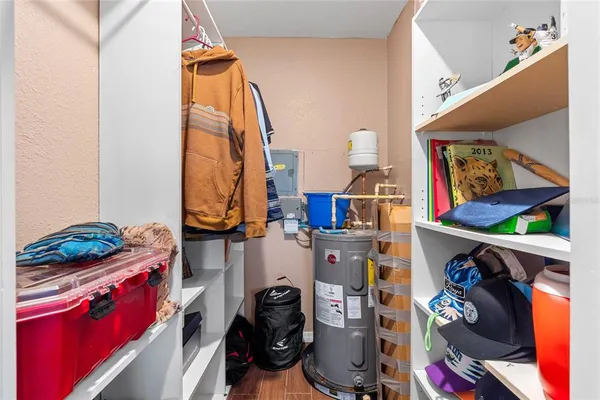 a room with storage and utility