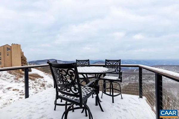 a view of a covered with snow