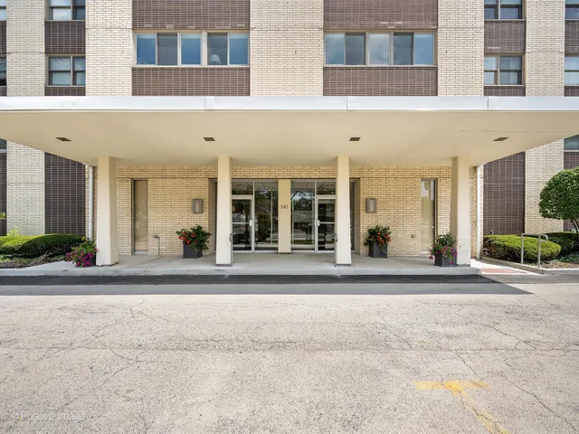 front view of a brick building