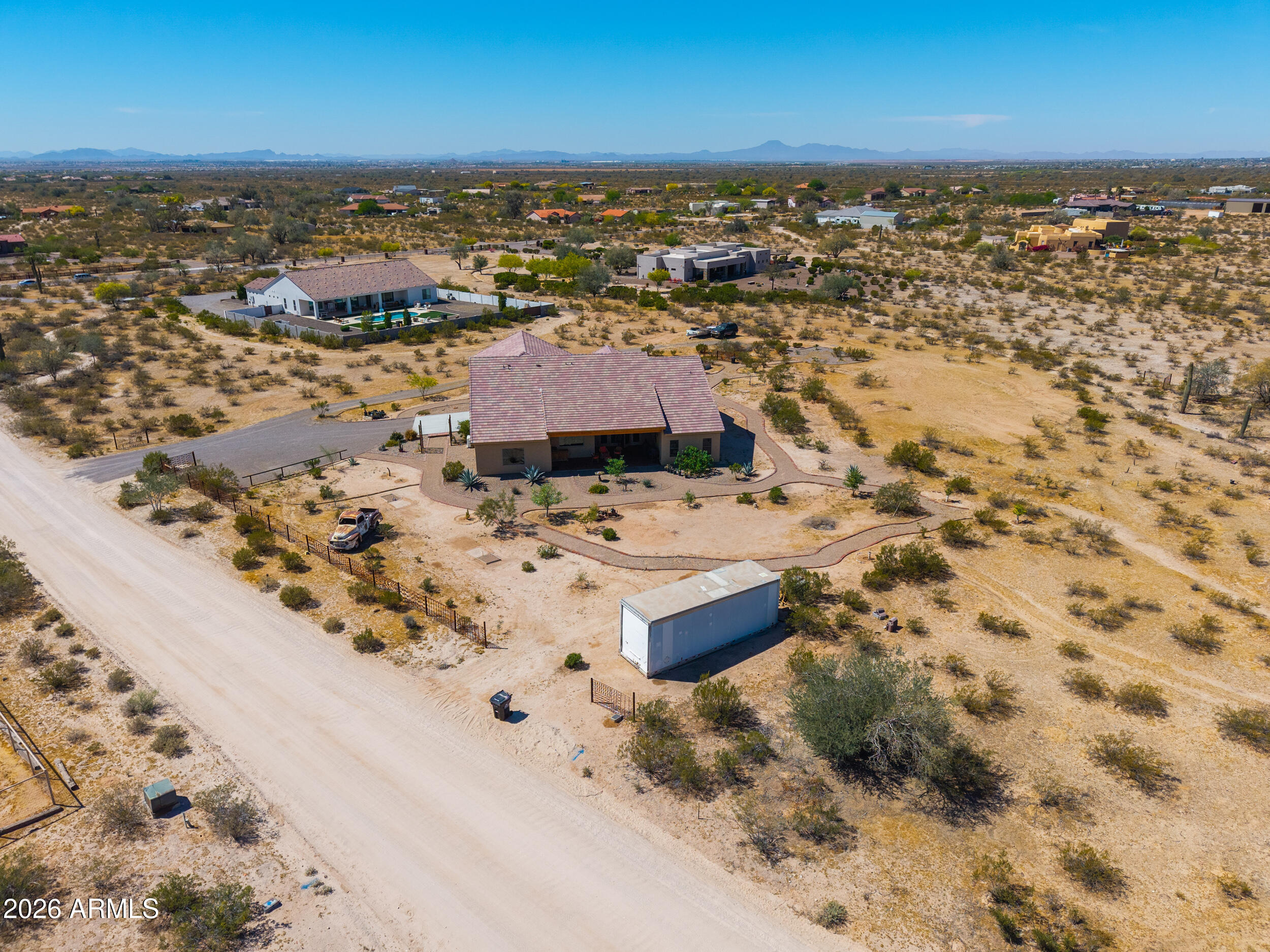11422 North Hazeldine Road Casa Grande, AZ 85194 - Photo 53 of 59 an aerial view of residential houses with outdoor space