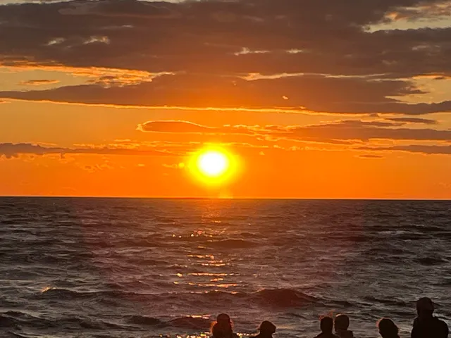 a view of an ocean and beach