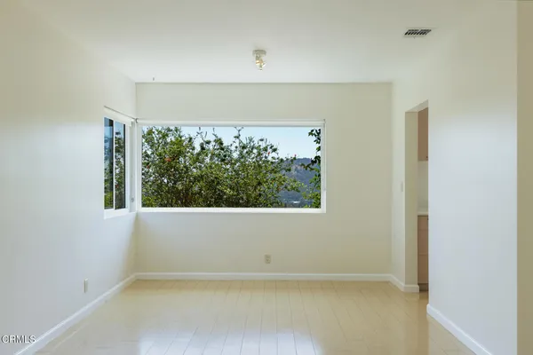 an empty room with a window