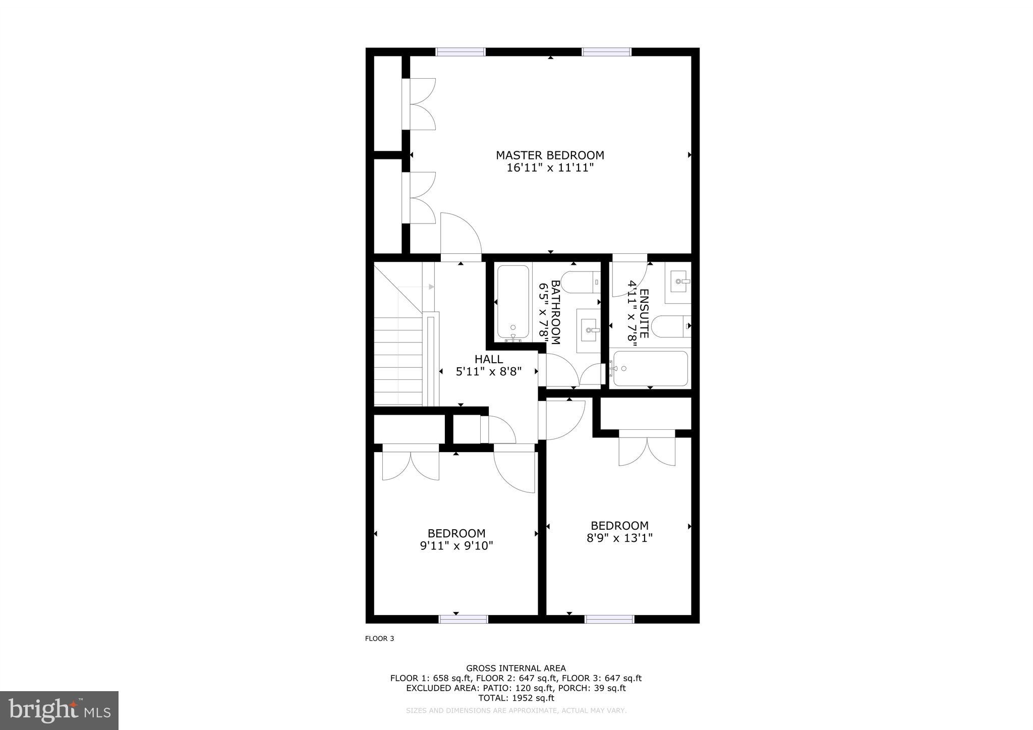 7040 Leebrad Street Springfield, VA 22151 - Photo 37 of 39 Upper Level floor plan