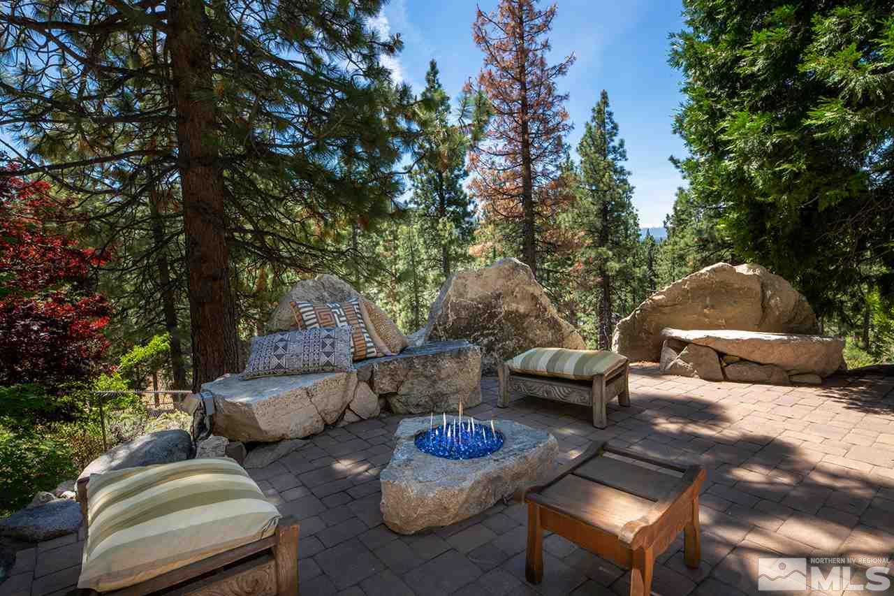 253 Cheyenne Circle Zephyr Cove, NV 89448 - Photo 19 of 25 a view of a patio with couches table and chairs and potted plants