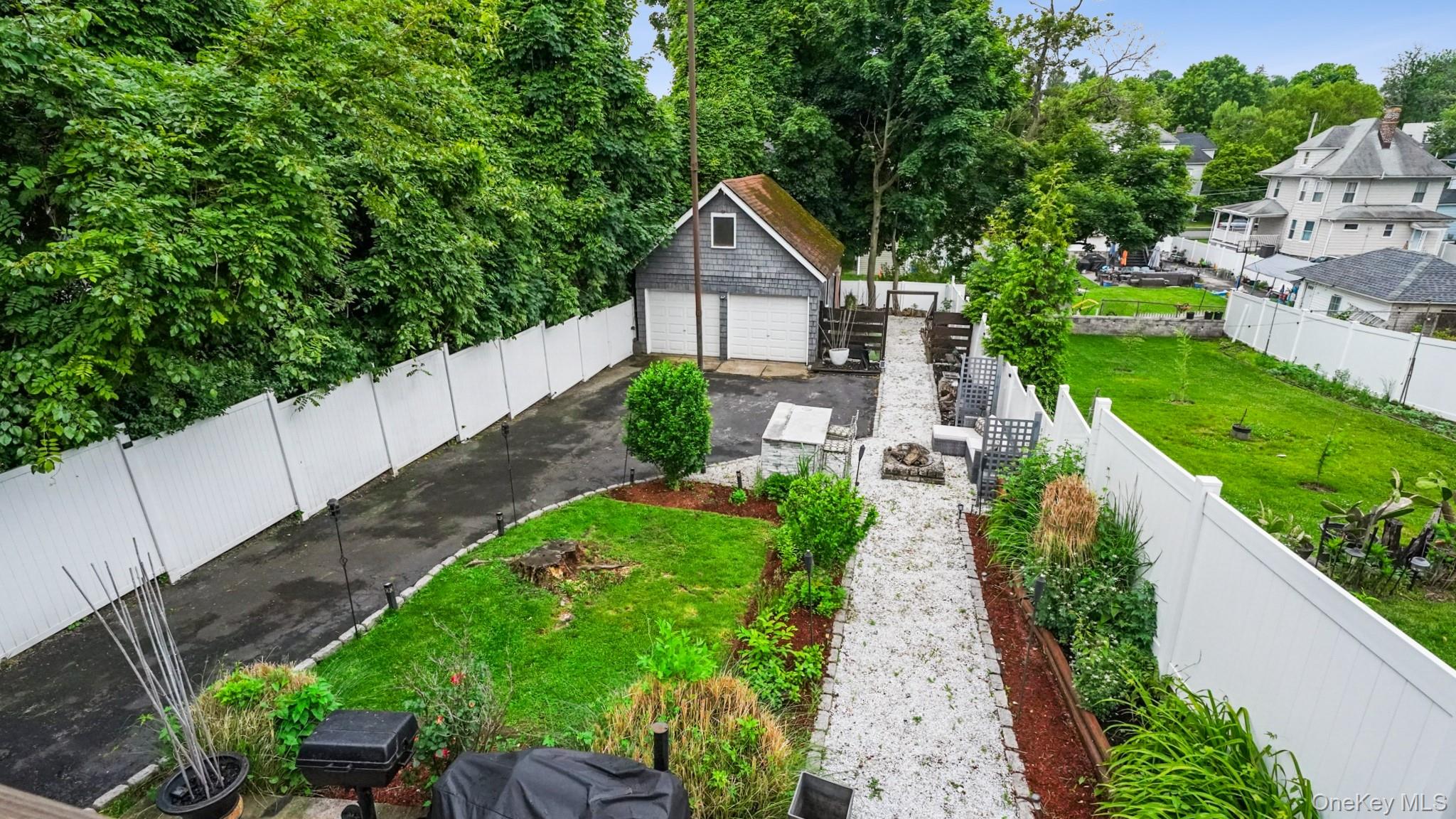 22 Mt Joy Place New Rochelle, NY 10801 - Photo 33 of 38 Aerial view of backyard oasis
