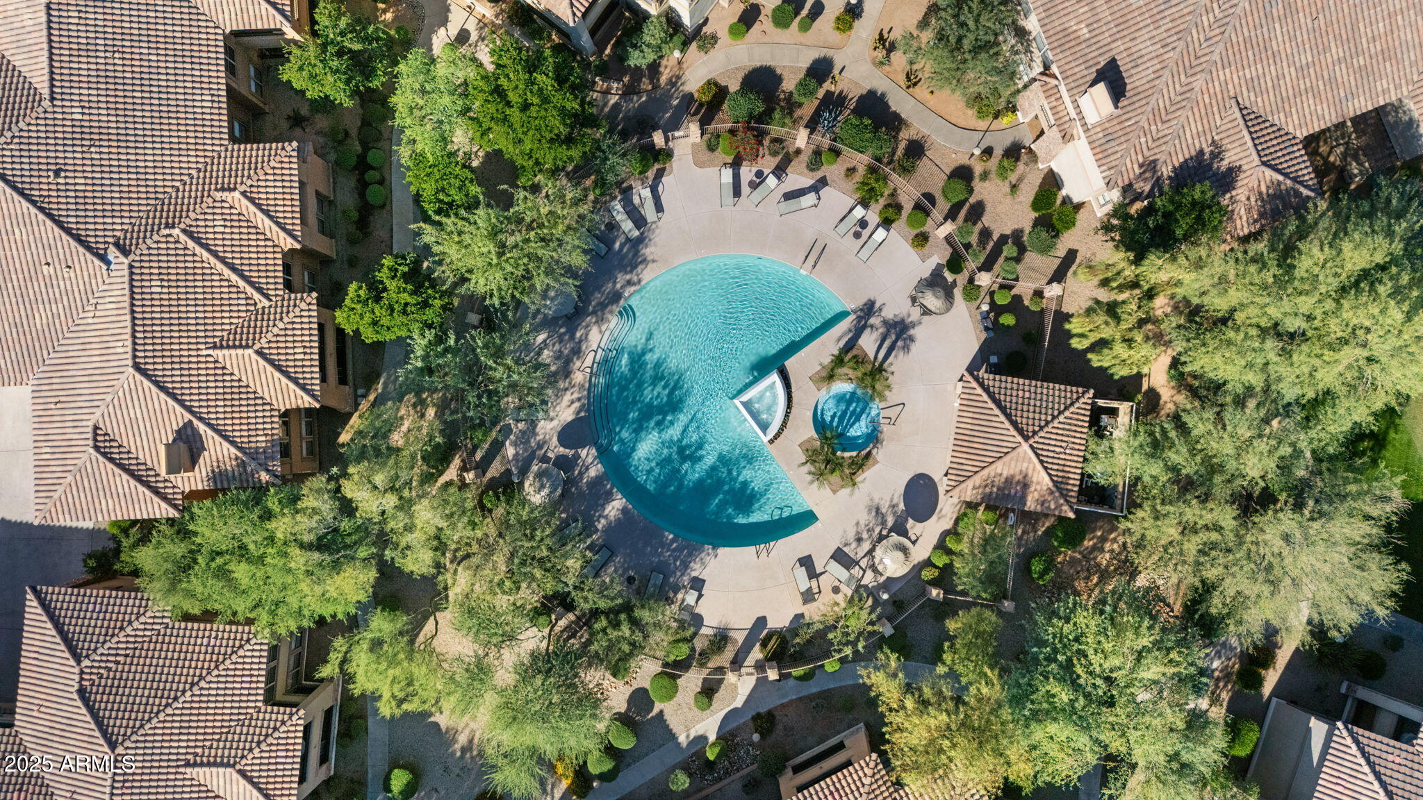 19700 North 76th Street, Unit 1040 Scottsdale, AZ 85255 - Photo 27 of 30 an aerial view of a house with garden space and street view